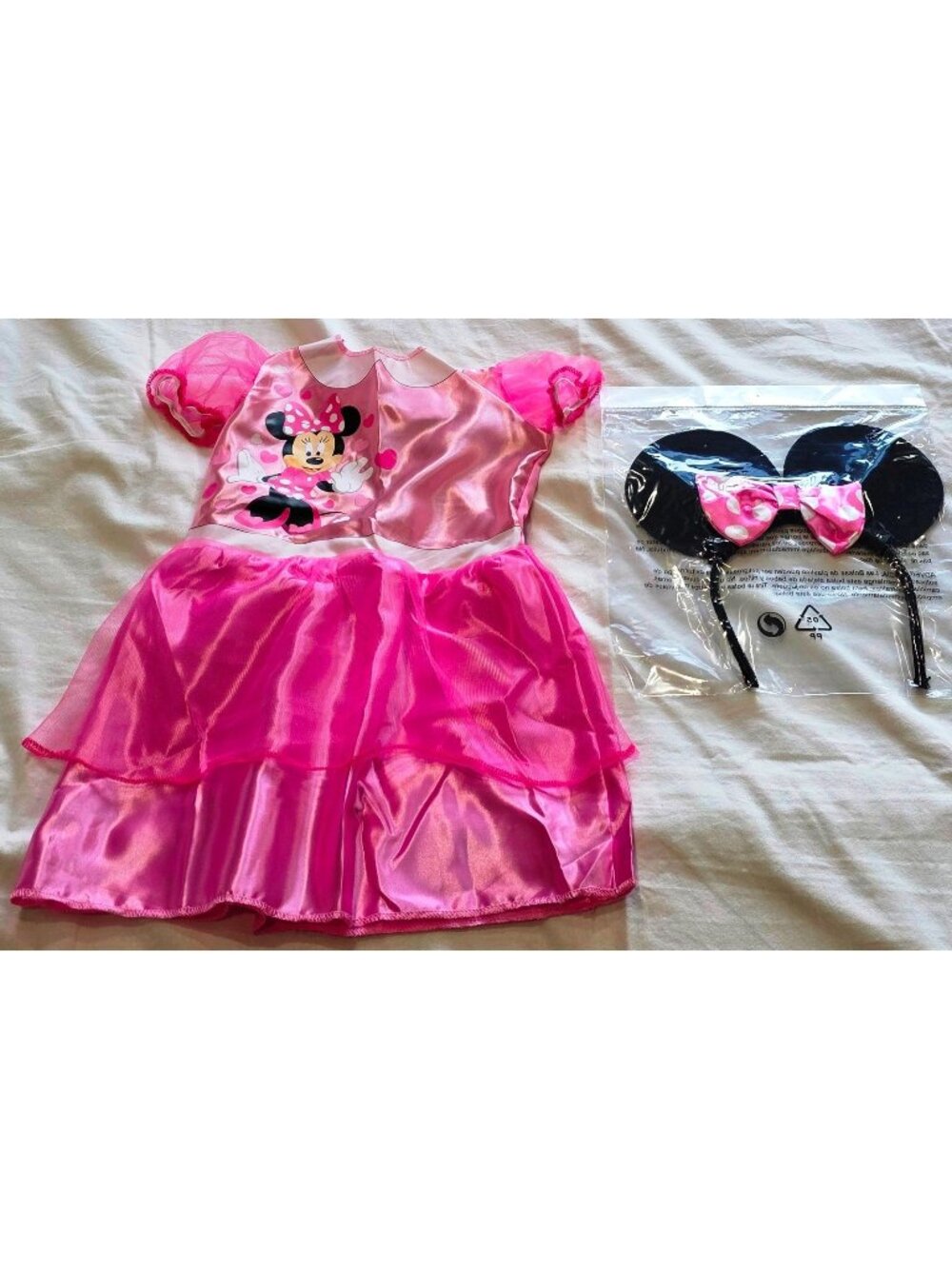 Disney Jr MINNIE MOUSE Halloween Costume Dress & Ears toddler baby girls size 2T